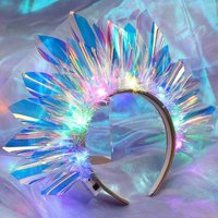1-10PCS LED Light Up Headband Glowing Crown Hairband Flashing Headdress Luminous Cosplay Party Headwear for Nightclub and Events
