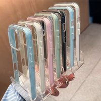 Simple luxury transparent for iPhone 17 Air 16 15 14 13 12 11 Pro Max Plus silicone candy transparent bumper back cover