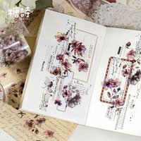 1pcs/1lot Decorative Adhesive tapes numerous flowers Scrapbooking DIY Paper Scrapbooking Stickers