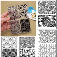 SNASAN 3D Individual Design F Polymer Clay Texture Stamp Sheets Mandala Pattern DIY Embossing Art Clay Pottery Tools Supplies
