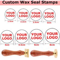Personalized Logo Wax Seal Stamps Round/Square Design Custom Sealing Wax Stampers for DIY Wedding Envelope Paper Card Decoration