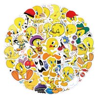 110pcs Cartoon Classic Cute Tweety Decorative Stationery Hand Account Water Cup Computer Waterproof Sticker