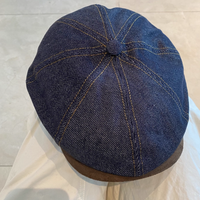 Retro Japanese Workwear Denim Forward Cap Women's Spring Autumn Face Slimming Casual Versatile Duckbill Reporter Artist Hat