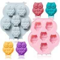 Mini Chocolate Mold Owl Shape Silicone Mold for Candy Gummy Jello Ice Cube Crayon Melt Biscuits Cake Decoration Accessories