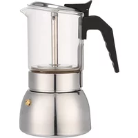 Luxury Italian Coffee Maker-Stainless Steel Moka Pot with, Stovetop Espresso Machine (4/6/9 Cup) Perfect Gift for Coffee Lovers