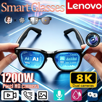 Lenovo NEW 8K 1200MP HD Camera Smart Glasses New AI Translation Shooting Image Bluetooth Call Recording Music Smart Sunglasses