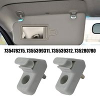 2 Pack Sun Visor Holder Mount Clips Holder Bracket Fastener Gray ABS Plastic For Fiat Grande Punto Replaces 735478275 7355399311