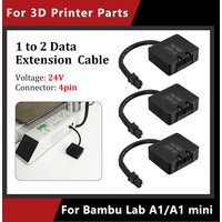4Pin 1 to 2 Splitter Data Extension Cable for Bambu Lab AMS A1/A1 Mini 3D Printer Accessories for 3D Printer accessories