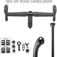 AliExpress NONE 2021 T1000 SES Carbon Handlebar Aero stem Carbon fiber Road mtb bicycle stem computer mounts Carbon seatpost 27.2mm 31.6mm