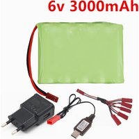 6v 3000mah NiMH Battery For Rc toys Cars Tanks Trucks Robots Boats AA 6v Rechargeable Battery Pack With JST Plug