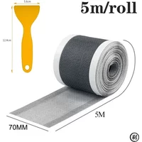 7cm 5-15M Cutable Shower Drain Hair Catcher Self-Adhesive Floor Drain Stickers Disposable Mesh Sink Strainer Filter For Bathroom