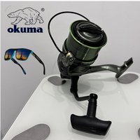 OKUMA 8000-12000 Seawater Freshwater Reel Rotating Fishing Reel Trout Bass Gear Stainless Steel Ball Bearing Far Wheel