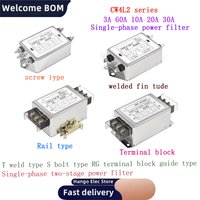 Single-phase two-stage 220V power supply filter anti-interference CW4L2 3A/6A/10A-T/S 30A-SR rail type 20A bipolar filter