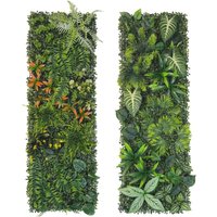 15.75×47.24inch Artificial Plant Wall Panel Tropical Fern Plastic Greenery Background Wall for Home Hotel and Outdoor Garden