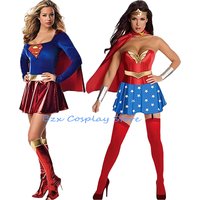 2 Styles Superwoman Cosplay Anime Cosplay Diana Costume Dress Sexy Cloak Suit Halloween Supergirl Adult Women Play Outfit