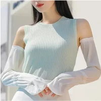 AliExpress NONE Ice Anti-sunburn Sleeve Summer UV Solar Arm Sleeves Women's Driving Sun Protection Long Sleeve Anti-UV Cycling Sleeves Loose