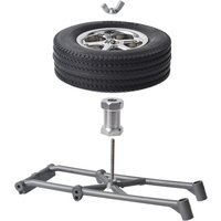 Rear Mount Spare Tire Rack W/Tires for Tamiya BBX BB-01 Chassis 1/10 Off Road Buggy Upgrade Parts