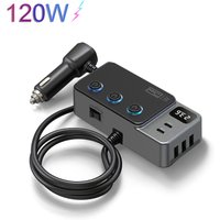 Car Cigarette Lighter Splitter Adapter Car USB Chager Multi Port with PD35W/QC3.0 Charge USB C 12V/24V for All Car Devices