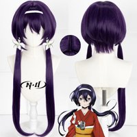 ND Izumi Kyouka Anime Bungo Stray Dogs Wigs Cosplay Costume Long Purple Wig Heat Resistant High Quality Synthetic Hair Wigs