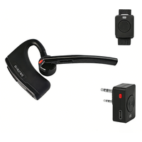 Wireless dongle headset for Two Way Radio Baofeng UV-5R Quansheng UV-K5 Bluetooth adapter with PTT Kenwood plug Motorola type