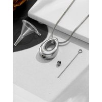 Stainless Steel Tear Drop Cremation Urn Pendant - Memorial Jewelry for Human Ashes, Durable Keepsake Urn Necklace