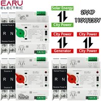 Din Rail ATS PV 2P 4P 125A AC 230V 110V Dual Power Automatic Transfer Switch Electrical Selector Switches Uninterrupted Power