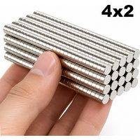 500/50pcs 4x2mm Mini Neodymium Magnets Strong Round Fridge Magnet Multi-Use NdfeB Permanent Neodymium Magnets for Crafts, DIY
