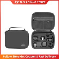 XFJI Carrying Case Compatible With DJI Osmo Nano Combo Camera Accessories PU Leather Shoulder Bag Travel Pouch Organizer