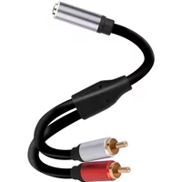 Stereo 3.5 RCA Y Cable 2RCA Male To 3.5mm Female AUX Jack Adapter Audio Cord for Computer MP3 Phone Speaker Home Theater DVD