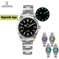 Cronos L6032 36mm Men Mechanical Watch PT5000 Automatic Sapphire Crystal BGW9 Luminous 100M Waterproof Fashion Business Watches