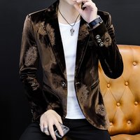 Fashion Spring Autumn Men's Luxury Suits Jackets Casual Slim Fit One Button Blazers Streetwear Wedding Coats Social Top Clothing