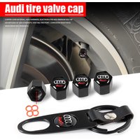 Metal Car Tire Valve Cover Car Keychain Accessories For Audi A7 A8 Q1 Q2 Q3 A1 A2 A3 A4 A5 Quattro TT Q4 Q5 Q6 Q7 Q8 RS Sline A6
