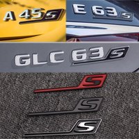 3D ABS Car Rear Trunk Badge Decal Emblem Sticker S Logo For Mercedes AMG A GLA CLA 45 GLE GLC C E 63 S X156 W205 W212 W207 W176