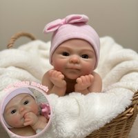 AnjoDoll 2 Sets Of Clothes 13Inch Open Mouth Silicone Coco Bebe Girl/Boy Washable Newborn Doll Toy Ideal Gifts Corpo De Silicone
