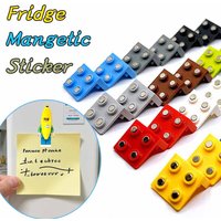 DIY Magnetic Bracket 1x2-2x2 Building Blocks MOC Creative Fridge Magnet Sticker Toy for Kid Christmas Gift Figure Support 99207