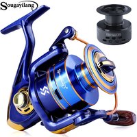 Sougayilang 1000~7000 Fishing Reel 5.2:1 Gear Ratio Spinning Reel with Folding Grip Max Drag 10kg All for Fishing Windlass Pesca