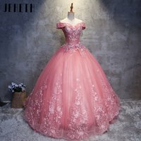 Beading Appliques Ball Gown Quinceanera Dresses Pink Customized Long Evening Dress Lace Up платье на выпускной