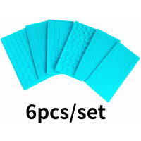 6pcs/set Color Random Stone Tree Bark Shape Embossed Bake Tool Fondant Cake Cupcake Decorating DIY Bakeware Cake Molds