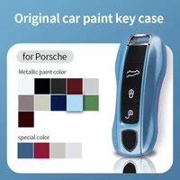 Car Key Paint Protective Case Keyless Cover For Porsche Cayenne Mancan Panamera 911 718 Boxster Cayman Taycan Replacement Shell