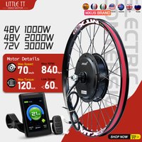 AliExpress LITTLE TT MXUS Electric Bike Conversion Kit 48V 1000W 2000W 72V 3000W MTX Rim Rear Brushless Hub Motor Wheel Drive Engine 26-29 Inch 700C