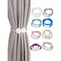 2pcs/4pcs Magnetic Curtain Tiebacks, Minimalist Style Curtain Holdbacks, Luxury Non-Drill Curtain Clips For Bedroom, Office,