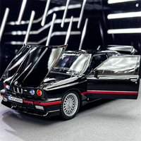 1:24 1988 Model sportowego samochodu M3 E30 z metalowego stopu, klasyczny model auta z wysokim stopniem odwzorzenia, z dźwiękiem i światłem, zabawka dla dzieci, prezent.