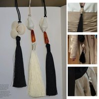 Natural Conch Tassel Pendant Keychain Women's Fashion Bag Accessories Bohe Autumn Winter Bag Charms Jewelry Handbag Decoration
