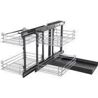 Storage Organizer Magic Corner Cabinet Pull Out Blind Corner Cabinet Shelf Fully open basket&left and right opening