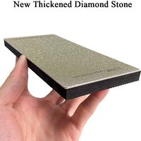 New Thickened Non-slip Base Diamond Stone Kitchen Knife Sharpening System Tool 15 Degree Sharpener Whetstone Leather Polishing