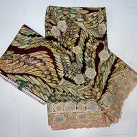 African Guipure Wax Lace Wax Lace Material 5 Yards Prints Wax Fabric With Embroidery Nigerian For Women/Men African Attire
