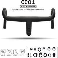 CC.01 Carbon Fiber Integrated Road Handlebar Computer Mount Compatible with C68 V5Rs V4Rs C68 Gravel C68 Allroad Series 370-430m