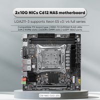 Topton ITX Server Motherboard C612 Chipset Support Xeon E5 V4 Dual 10G NIC 10×SATA 4×NVMe PCIe X16 Split NAS Firewall Mainboard