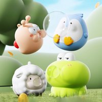 1Pcs Cartoon Figure Bubble Blowing Decompression Toy for Children Pet Puffs Bubbles Pinch Artifact Soft Toys for Stress Relief