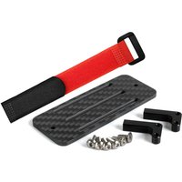 Carbon Fiber Battery Tray with Straps for 1/10 RC Crawler Cheater Rigs LCG Chassis Lower Center of Gravity Rails Update Parts